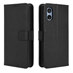 Funda de Cuero Cartera con Soporte Carcasa BY1 para Sony Xperia 5 V Negro