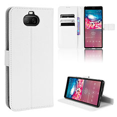 Funda de Cuero Cartera con Soporte Carcasa BY1 para Sony Xperia 8 Blanco