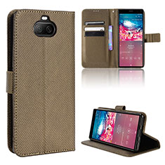 Funda de Cuero Cartera con Soporte Carcasa BY1 para Sony Xperia 8 Lite Marron