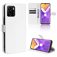 Funda de Cuero Cartera con Soporte Carcasa BY1 para Vivo iQOO U5x Blanco