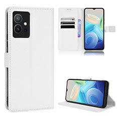 Funda de Cuero Cartera con Soporte Carcasa BY1 para Vivo iQOO Z6 5G Blanco