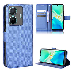 Funda de Cuero Cartera con Soporte Carcasa BY1 para Vivo T1 5G Azul