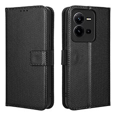 Funda de Cuero Cartera con Soporte Carcasa BY1 para Vivo V25 5G Negro