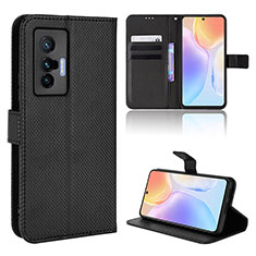 Funda de Cuero Cartera con Soporte Carcasa BY1 para Vivo X70t Negro