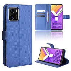 Funda de Cuero Cartera con Soporte Carcasa BY1 para Vivo Y01A Azul