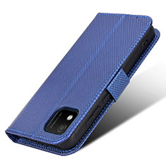 Funda de Cuero Cartera con Soporte Carcasa BY1 para Wiko Y52 Azul