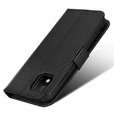 Funda de Cuero Cartera con Soporte Carcasa BY1 para Wiko Y52 Negro