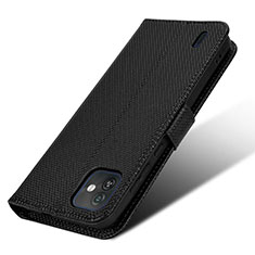 Funda de Cuero Cartera con Soporte Carcasa BY1 para Wiko Y82 Negro