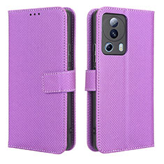 Funda de Cuero Cartera con Soporte Carcasa BY1 para Xiaomi Civi 2 5G Morado