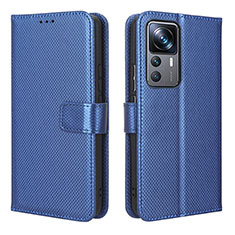 Funda de Cuero Cartera con Soporte Carcasa BY1 para Xiaomi Mi 12T 5G Azul