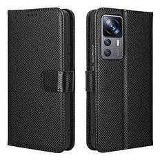 Funda de Cuero Cartera con Soporte Carcasa BY1 para Xiaomi Mi 12T Pro 5G Negro