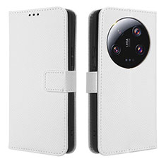 Funda de Cuero Cartera con Soporte Carcasa BY1 para Xiaomi Mi 13 Ultra 5G Blanco