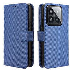 Funda de Cuero Cartera con Soporte Carcasa BY1 para Xiaomi Mi 14 Pro 5G Azul