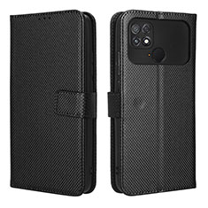 Funda de Cuero Cartera con Soporte Carcasa BY1 para Xiaomi Poco C40 Negro