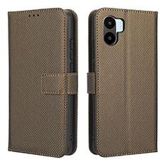 Funda de Cuero Cartera con Soporte Carcasa BY1 para Xiaomi Poco C50 Marron