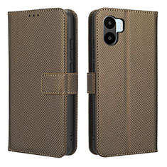 Funda de Cuero Cartera con Soporte Carcasa BY1 para Xiaomi Poco C51 Marron