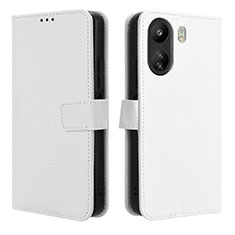 Funda de Cuero Cartera con Soporte Carcasa BY1 para Xiaomi Poco C65 Blanco