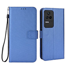 Funda de Cuero Cartera con Soporte Carcasa BY1 para Xiaomi Poco F4 5G Azul