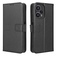 Funda de Cuero Cartera con Soporte Carcasa BY1 para Xiaomi Poco F5 5G Negro