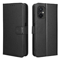 Funda de Cuero Cartera con Soporte Carcasa BY1 para Xiaomi Poco M5 4G Negro