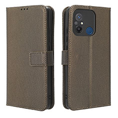 Funda de Cuero Cartera con Soporte Carcasa BY1 para Xiaomi Redmi 11A 4G Marron