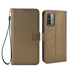 Funda de Cuero Cartera con Soporte Carcasa BY1 para Xiaomi Redmi 9 Power Marron