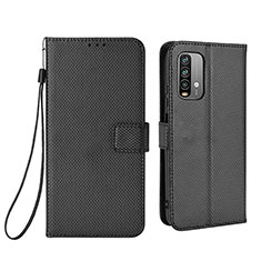 Funda de Cuero Cartera con Soporte Carcasa BY1 para Xiaomi Redmi 9 Power Negro