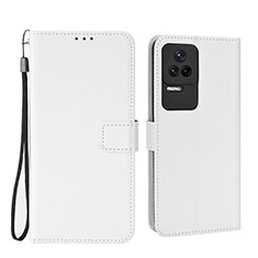 Funda de Cuero Cartera con Soporte Carcasa BY1 para Xiaomi Redmi K50 5G Blanco