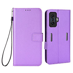 Funda de Cuero Cartera con Soporte Carcasa BY1 para Xiaomi Redmi K50 Gaming 5G Morado