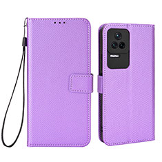 Funda de Cuero Cartera con Soporte Carcasa BY1 para Xiaomi Redmi K50 Pro 5G Morado