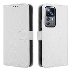 Funda de Cuero Cartera con Soporte Carcasa BY1 para Xiaomi Redmi K50 Ultra 5G Blanco