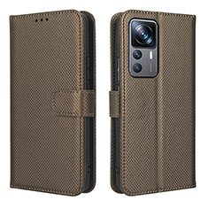 Funda de Cuero Cartera con Soporte Carcasa BY1 para Xiaomi Redmi K50 Ultra 5G Marron