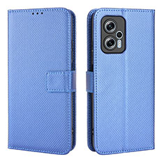 Funda de Cuero Cartera con Soporte Carcasa BY1 para Xiaomi Redmi K50i 5G Azul