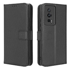 Funda de Cuero Cartera con Soporte Carcasa BY1 para Xiaomi Redmi K60 5G Negro