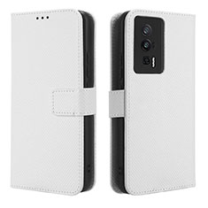 Funda de Cuero Cartera con Soporte Carcasa BY1 para Xiaomi Redmi K60 Pro 5G Blanco