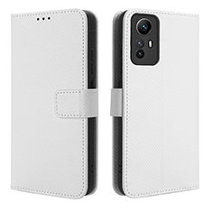 Funda de Cuero Cartera con Soporte Carcasa BY1 para Xiaomi Redmi Note 12S Blanco