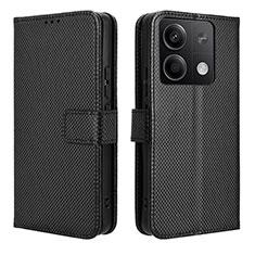 Funda de Cuero Cartera con Soporte Carcasa BY1 para Xiaomi Redmi Note 13 5G Negro