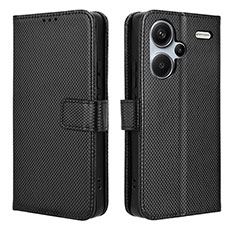 Funda de Cuero Cartera con Soporte Carcasa BY1 para Xiaomi Redmi Note 13 Pro+ Plus 5G Negro