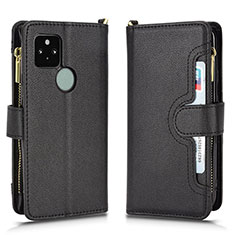 Funda de Cuero Cartera con Soporte Carcasa BY2 para Google Pixel 5 Negro