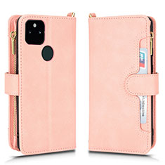 Funda de Cuero Cartera con Soporte Carcasa BY2 para Google Pixel 5a 5G Oro Rosa