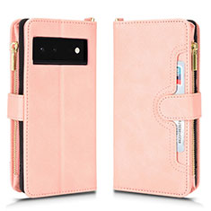 Funda de Cuero Cartera con Soporte Carcasa BY2 para Google Pixel 6 5G Oro Rosa