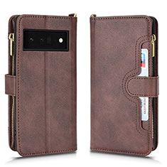 Funda de Cuero Cartera con Soporte Carcasa BY2 para Google Pixel 6 Pro 5G Marron