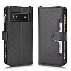 Funda de Cuero Cartera con Soporte Carcasa BY2 para Google Pixel 6a 5G Negro