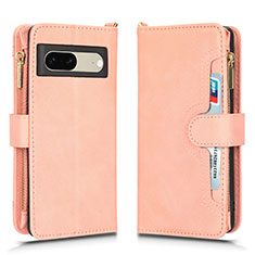 Funda de Cuero Cartera con Soporte Carcasa BY2 para Google Pixel 7 5G Oro Rosa