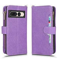 Funda de Cuero Cartera con Soporte Carcasa BY2 para Google Pixel 7 Pro 5G Morado