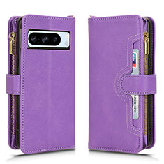 Funda de Cuero Cartera con Soporte Carcasa BY2 para Google Pixel 8 Pro 5G Morado