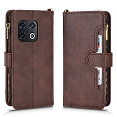 Funda de Cuero Cartera con Soporte Carcasa BY2 para OnePlus 10 Pro 5G Marron