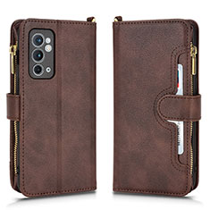 Funda de Cuero Cartera con Soporte Carcasa BY2 para OnePlus 9R 5G Marron