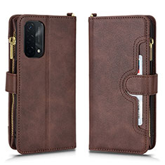 Funda de Cuero Cartera con Soporte Carcasa BY2 para Oppo A74 5G Marron