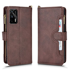 Funda de Cuero Cartera con Soporte Carcasa BY2 para Realme GT Neo 2T 5G Marron